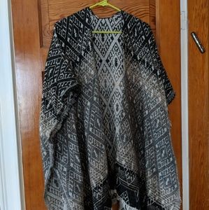 Lucky Brand Wool Blend Poncho